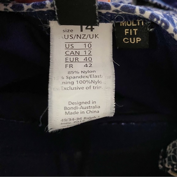 Bond-Eye Australia Joanne One Piece Foils Swimsuit Multi-Fit Cup - Picture 8 of 8